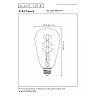 ST64 Class B filament LED bulb E27 1 × 7 W 1300 lm 2700 K dimmable transparent (Lucide)