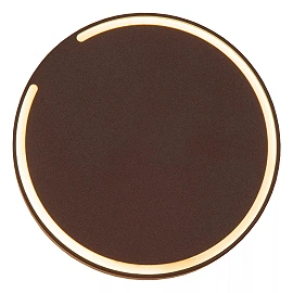 FINISTER outdoor wall light Ø13 cm LED 6 W 2700 K rust brown (Lucide)