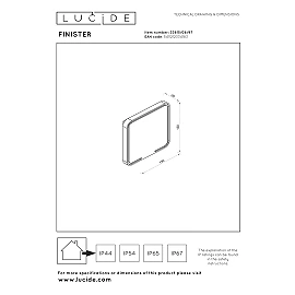 FINISTER outdoor wall light LED 7 W 2700K IP54 rust brown (Lucide)
