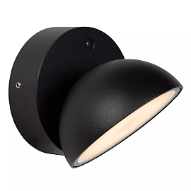 FINN LED outdoor wall light with dusk sensor 1 x 12 W 3000K black (Lucide)