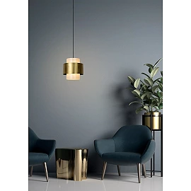 FIRMIN Pendant light Ø30 cm E27 matt gold brass (Lucide)