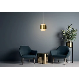 FIRMIN Pendant light Ø30 cm E27 matt gold brass (Lucide)