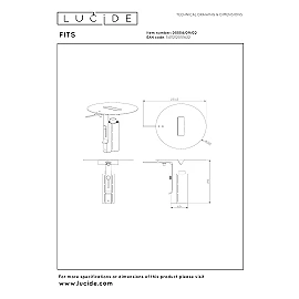 FITS table lamp LED 7 W 3000 K matt gold / brass (Lucide)