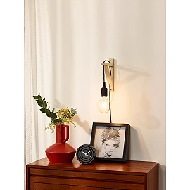 FIX Wall light E27 black (Lucide)