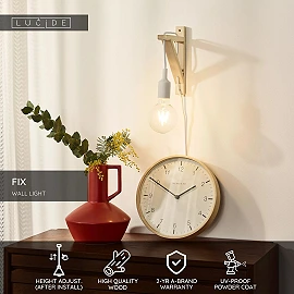FIX Wall light E27 white (Lucide)