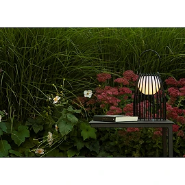 FJARA uzlādējama āra LED galda lampa 0,3 W 3000 K melna (Lucide)