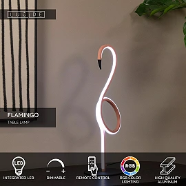 FLAMINGO table lamp LED 5,5 W RGB pink (Lucide)