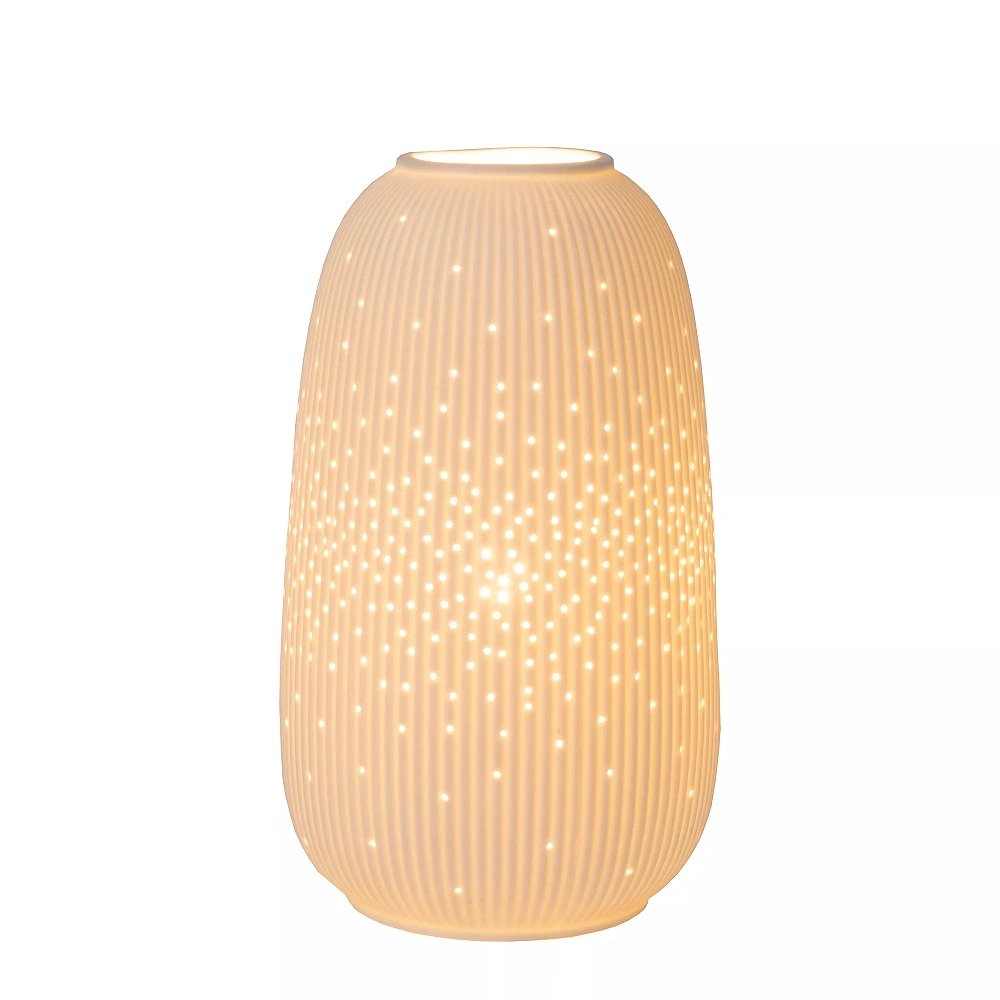 FLORES galda lampa Ø14,1 cm 1xE14 balta (Lucide)
