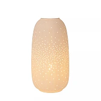 FLORES galda lampa Ø17,5 cm 1 x E14 balta porcelāna (Lucide)