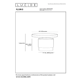 FLORIS ceiling spotlight Ø10 cm 1xGU10 black (Lucide)