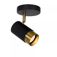 FLORIS ceiling spotlight Ø10 cm 1xGU10 black (Lucide)