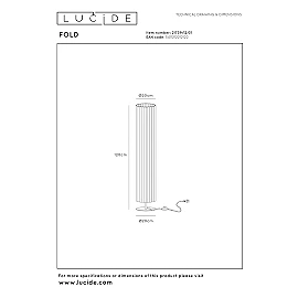 FOLD floor lamp 2 x 40 W E27 white (Lucide)