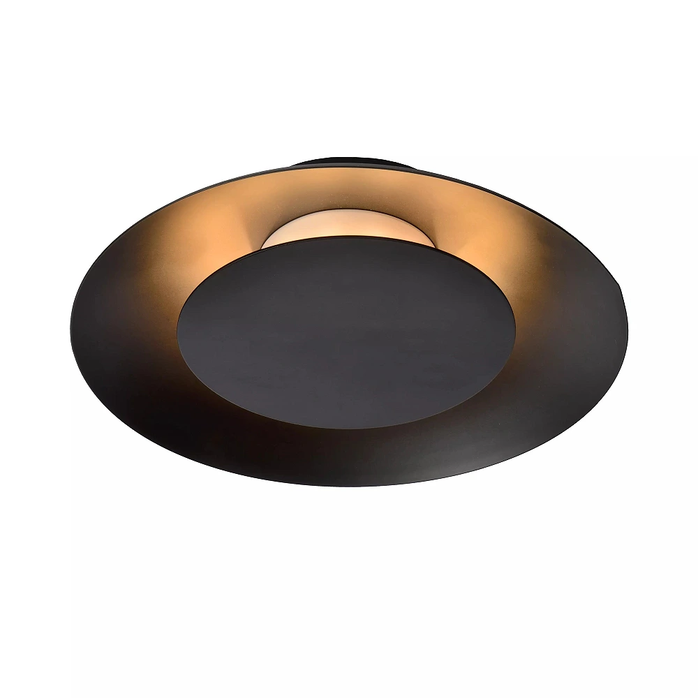 FOSKAL Flush ceiling light Ø21.5 cm LED 1x6W 2700K Black (Lucide)