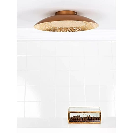 FOSKAL Flush ceiling light Ø34.5 cm LED 1x12W 2700K Brass (Lucide)