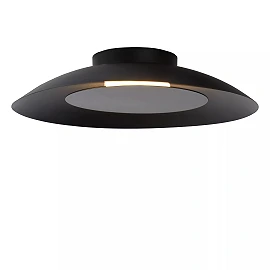 FOSKAL Flush ceiling light Ø34.5 cm LED 1x12W 2700K Black (Lucide)