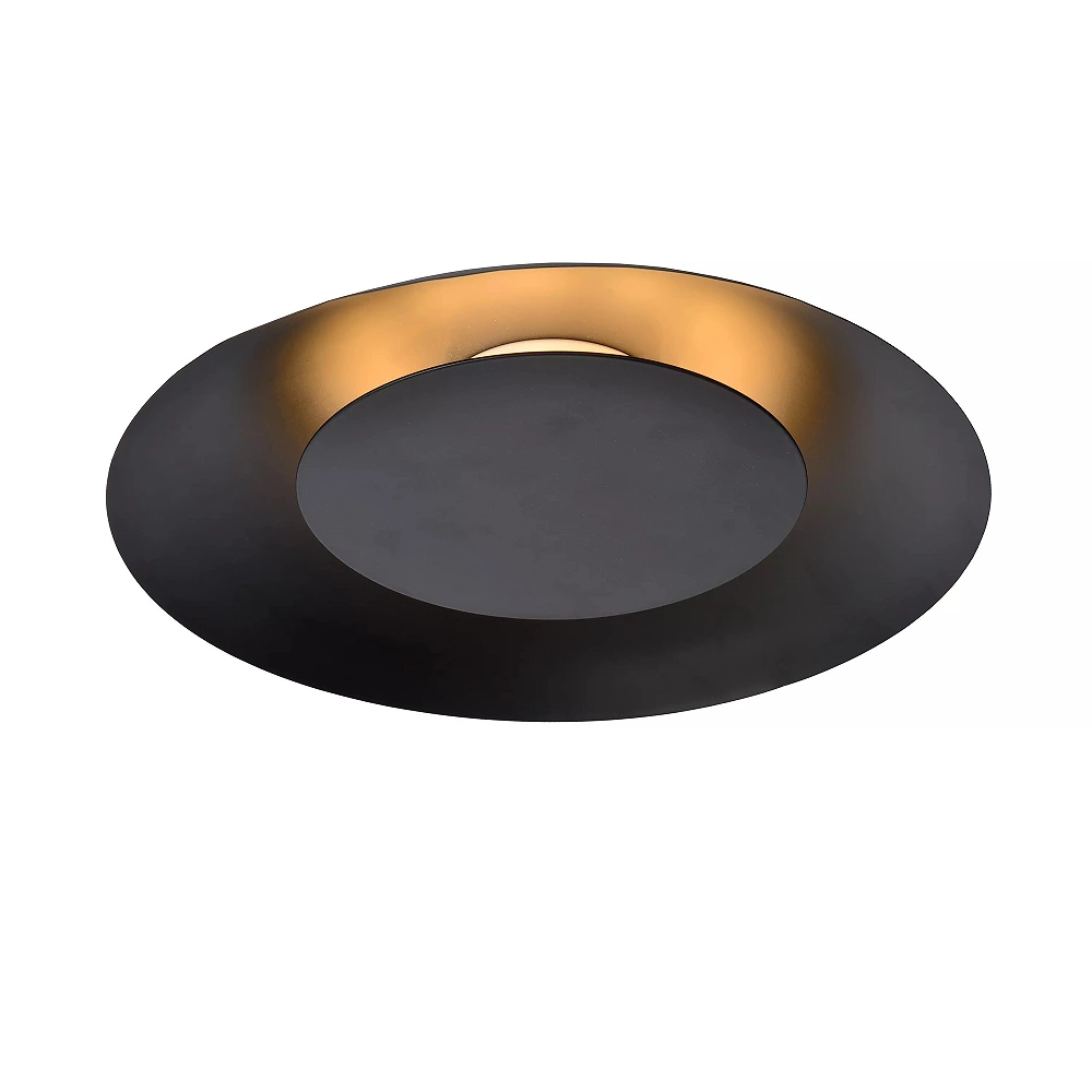 FOSKAL Flush ceiling light Ø34.5 cm LED 1x12W 2700K Black (Lucide)