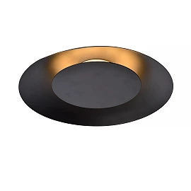 FOSKAL Flush ceiling light Ø34.5 cm LED 1x12W 2700K Black (Lucide)