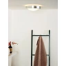 FRESH Bathroom flush ceiling light Ø27 cm E27 satin chrome (Lucide)