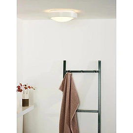 FRESH Bathroom flush ceiling light 1x20W E27 IP44 White (Lucide)