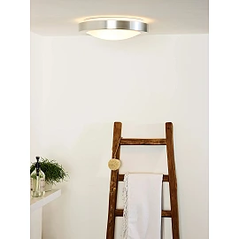 FRESH bathroom ceiling light Ø35 cm 2xE27 20 W satin chrome (Lucide)