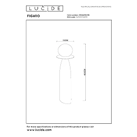 FIGARO Table lamp Ø12 cm 1xG9 10W Grey (Lucide)