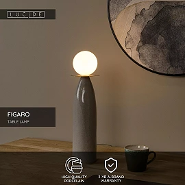 FIGARO Table lamp Ø12 cm 1xG9 10W Grey (Lucide)