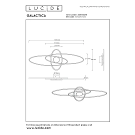 GALACTICA LED CCT flush ceiling light 60 W 3100 lm taupe (Lucide)