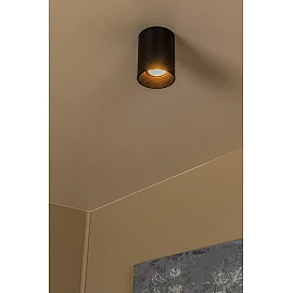 GERTI ceiling spotlight Ø8 cm 1xGU10 40 W black (Lucide)