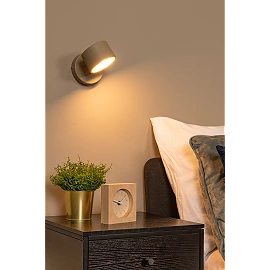 GIAN wall light 9W taupe (Lucide)