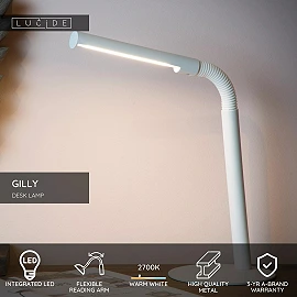 GILLY LED desk lamp 5W 2700K white (Lucide)