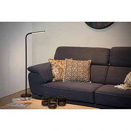 GILLY LED floor reading lamp 6W 2700K black (Lucide)