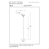 GILLY LED floor reading lamp 6W 2700K black (Lucide)