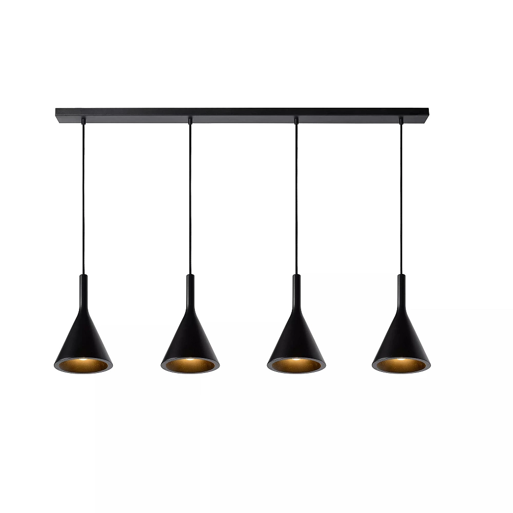 GIPSY Pendant light 120 cm 4xE27 black (Lucide)