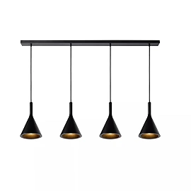 GIPSY Pendant light 120 cm 4xE27 black (Lucide)