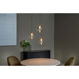 GISELA pendant light 3x4.3 W transparent (Lucide)
