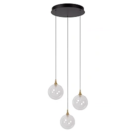 GISELA pendant light 3x4.3 W transparent (Lucide)