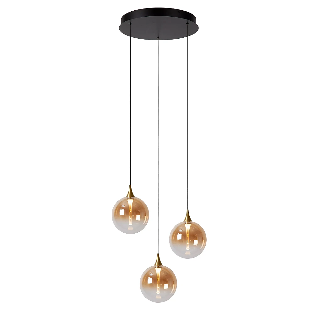 GISELA pendant light 3x4.3 W amber (Lucide)