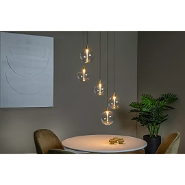 GISELA pendant light 5x3.8 W transparent (Lucide)