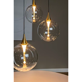 GISELA pendant light 5x3.8 W transparent (Lucide)