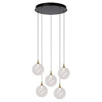 GISELA pendant light 5x3.8 W transparent (Lucide)