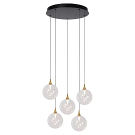 GISELA pendant light 5x3.8 W transparent (Lucide)