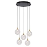 GISELA pendant light 5x3.8 W transparent (Lucide)