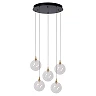 GISELA pendant light 5x3.8 W transparent (Lucide)