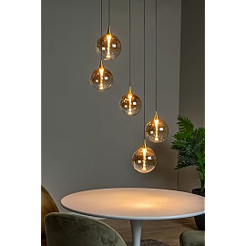 GISELA pendant light 5x3.8 W amber (Lucide)