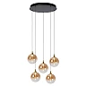 GISELA pendant light 5x3.8 W amber (Lucide)