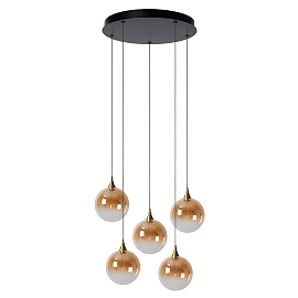 GISELA pendant light 5x3.8 W amber (Lucide)