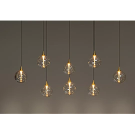GISELA pendant light 8x3.9 W transparent (Lucide)