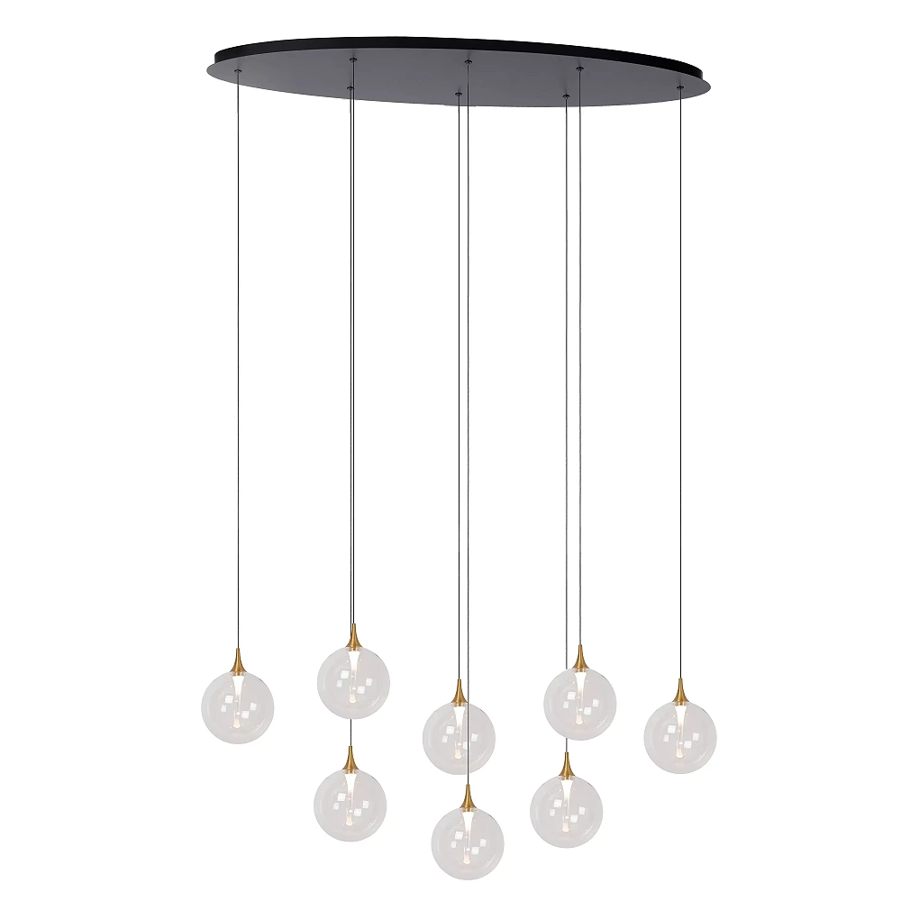 GISELA pendant light 8x3.9 W transparent (Lucide)