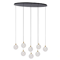 GISELA pendant light 8x3.9 W transparent (Lucide)