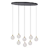 GISELA pendant light 8x3.9 W transparent (Lucide)